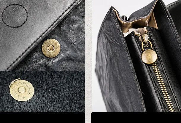 Handmade Handbag Briefcase Purse Leather Crossbody Bag Purse Shoulder Bag for Women