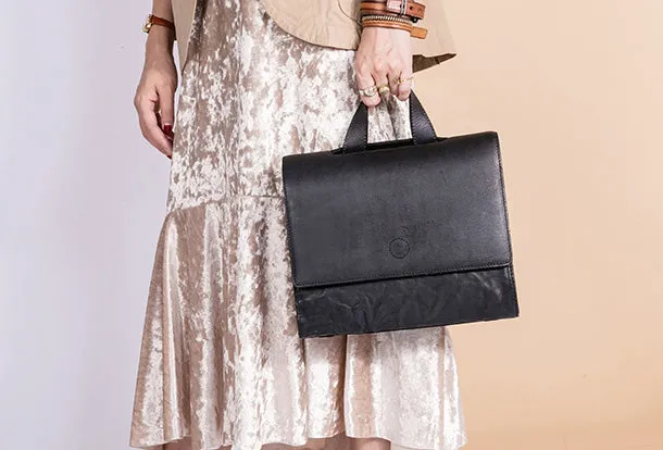 Handmade Handbag Briefcase Purse Leather Crossbody Bag Purse Shoulder Bag for Women