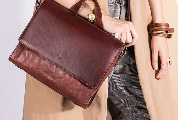 Handmade Handbag Briefcase Purse Leather Crossbody Bag Purse Shoulder Bag for Women