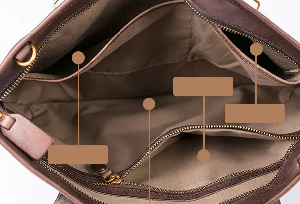 Handmade Handbag Briefcase Purse Leather Crossbody Bag Purse Shoulder Bag for Women