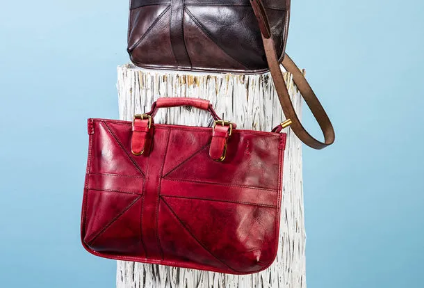 Handmade Handbag Briefcase Purse Leather Crossbody Bag Purse Shoulder Bag for Women