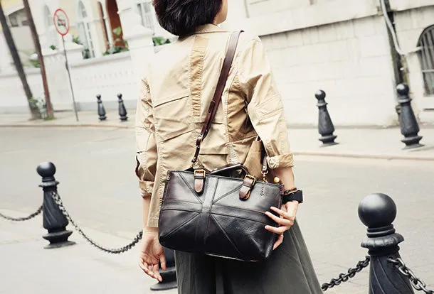 Handmade Handbag Briefcase Purse Leather Crossbody Bag Purse Shoulder Bag for Women
