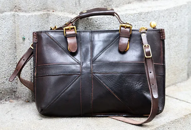 Handmade Handbag Briefcase Purse Leather Crossbody Bag Purse Shoulder Bag for Women