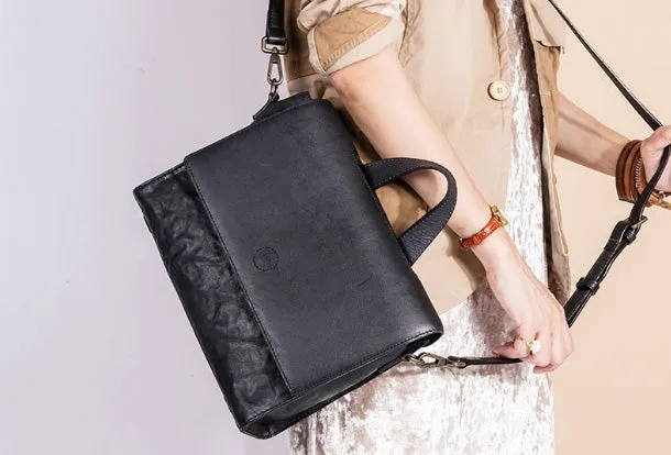 Handmade Handbag Briefcase Purse Leather Crossbody Bag Purse Shoulder Bag for Women