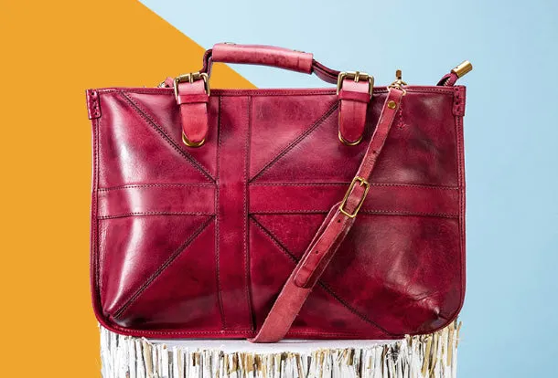 Handmade Handbag Briefcase Purse Leather Crossbody Bag Purse Shoulder Bag for Women