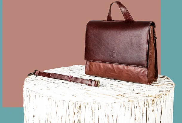 Handmade Handbag Briefcase Purse Leather Crossbody Bag Purse Shoulder Bag for Women