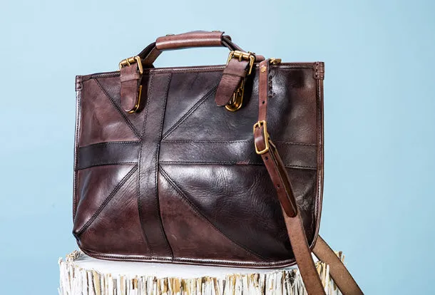 Handmade Handbag Briefcase Purse Leather Crossbody Bag Purse Shoulder Bag for Women