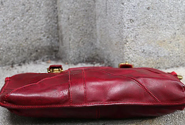 Handmade handbag briefcase purse leather crossbody bag purse shoulder bag for women