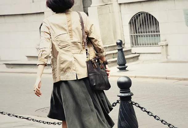 Handmade Handbag Briefcase Purse Leather Crossbody Bag Purse Shoulder Bag for Women