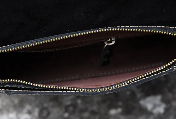 Handmade handbag briefcase satchel purse leather crossbody bag shoulder bag women
