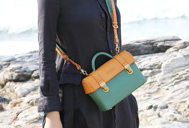Handmade handbag mini purse leather crossbody bag purse shoulder bag for women