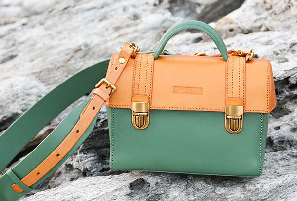 Handmade handbag mini purse leather crossbody bag purse shoulder bag for women