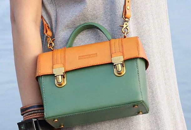 Handmade handbag mini purse leather crossbody bag purse shoulder bag for women