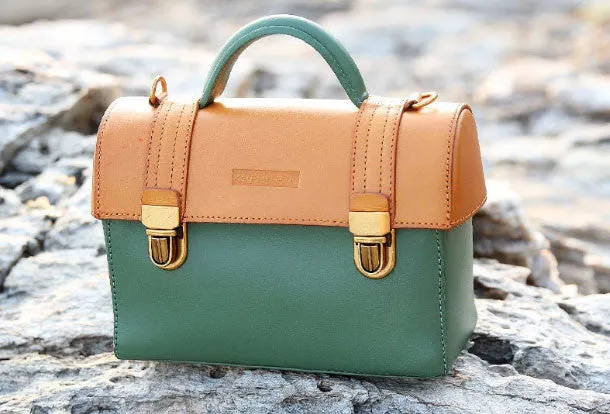 Handmade handbag mini purse leather crossbody bag purse shoulder bag for women