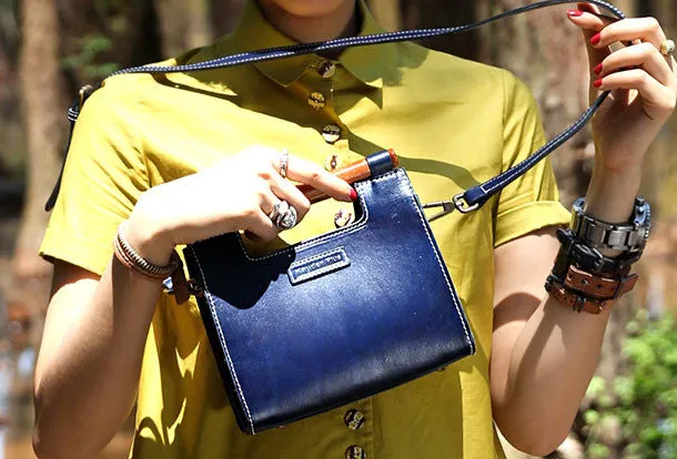 Handmade handbag purse leather crossbody bag purse shoulder bag for women