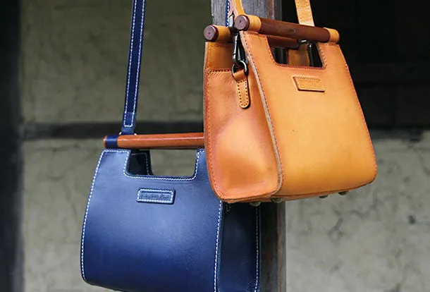 Handmade handbag purse leather crossbody bag purse shoulder bag for women