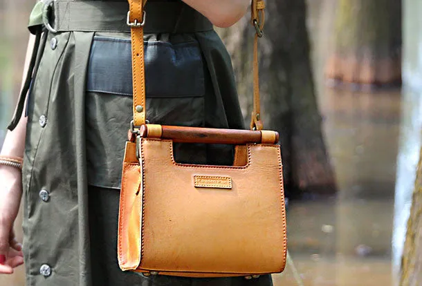 Handmade handbag purse leather crossbody bag purse shoulder bag for women