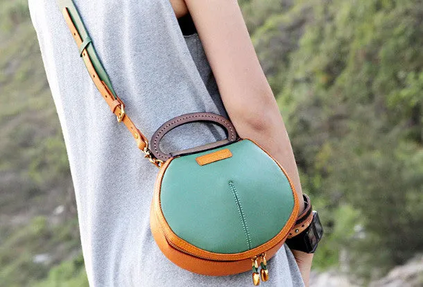 Handmade handbag Saddle purse leather crossbody bag purse shoulder bag for women