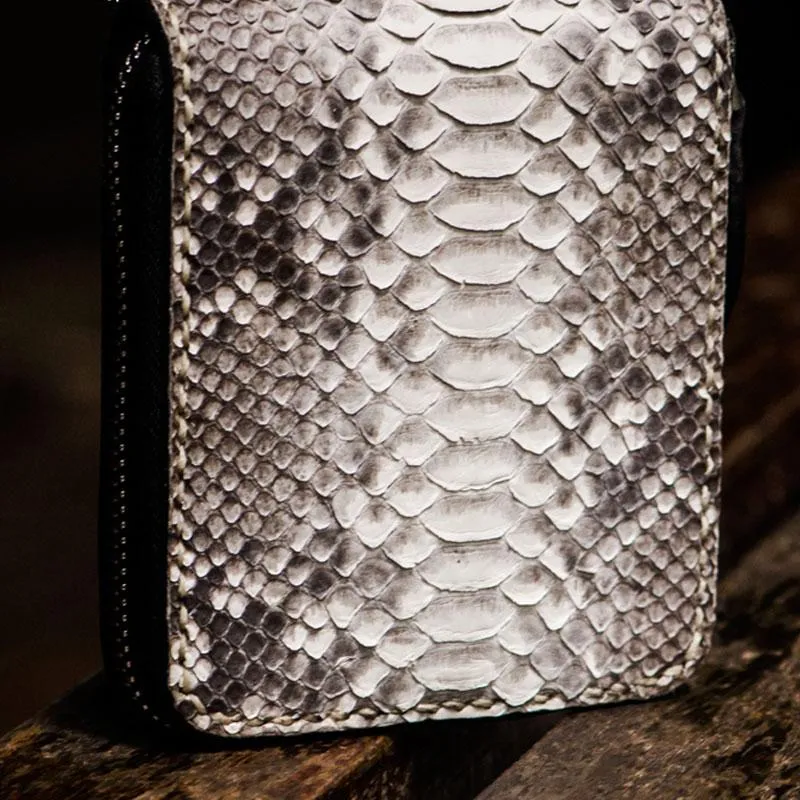 Handmade Leather Boa Skin Mens billfold Wallet Cool Small Wallet Wallet for Men