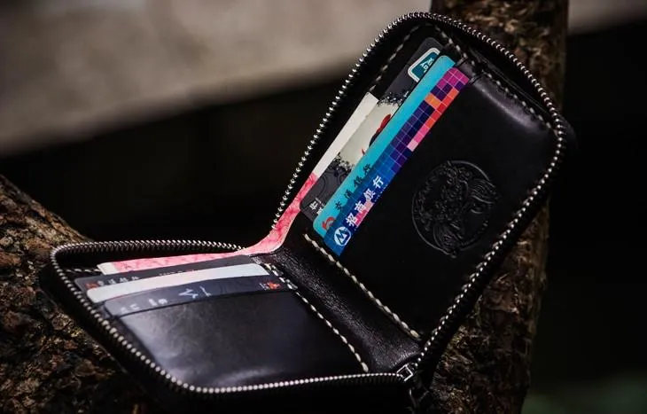 Handmade Leather Boa Skin Mens billfold Wallet Cool Small Wallet Wallet for Men