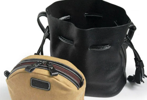 Handmade Leather bucket bag shoulder bag for women leather crossbody bag