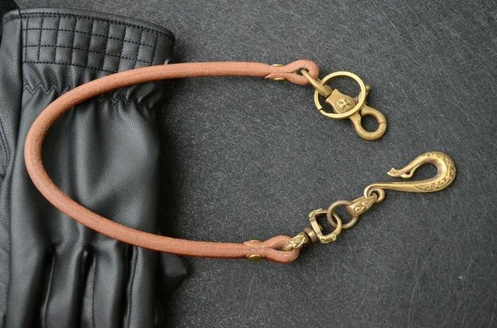 Handmade Leather Cool Punk Rock Wallet Chain Biker Trucker Wallet Chain Trucker Wallet Chain for Men