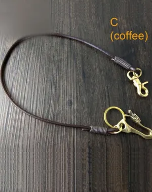 Handmade Leather Cool Punk Rock Wallet Chain Biker Trucker Wallet Chain Trucker Wallet Chain for Men