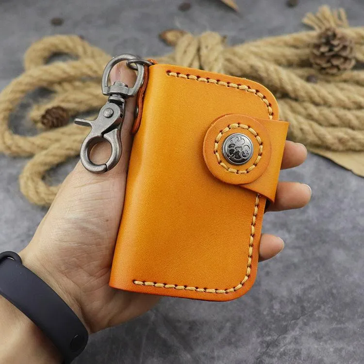 Handmade Leather Key Case Key Wallet Men's Key Holders Car Key Holder Card Holder For Men
