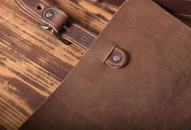 Handmade leather men Briefcase messenger vintage shoulder laptop bag vintage bag