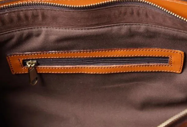Handmade leather men Briefcase messenger vintage shoulder laptop bag vintage bag