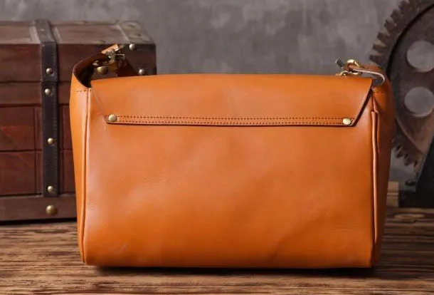 Handmade leather men Briefcase messenger vintage shoulder laptop bag vintage bag