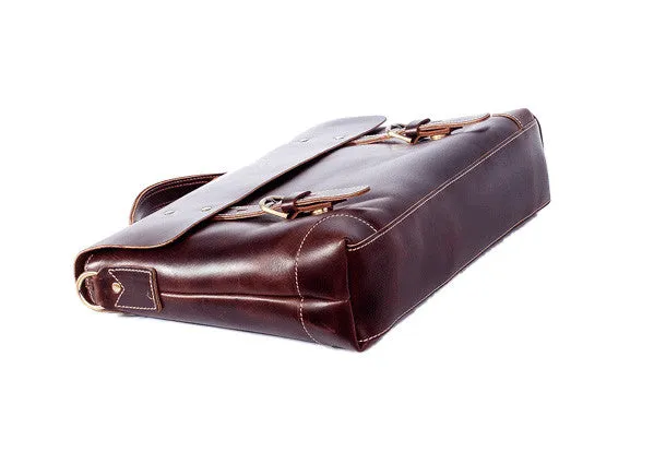 Handmade leather men Briefcase messenger vintage shoulder laptop bag vintage bag