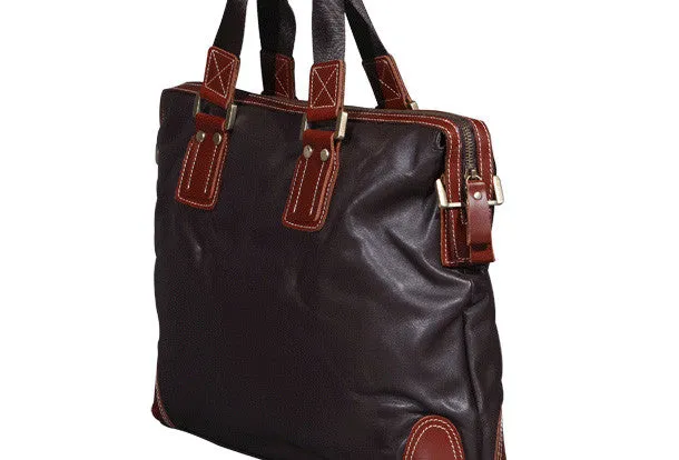 Handmade leather men Briefcase messenger vintage shoulder laptop bag vintage bag