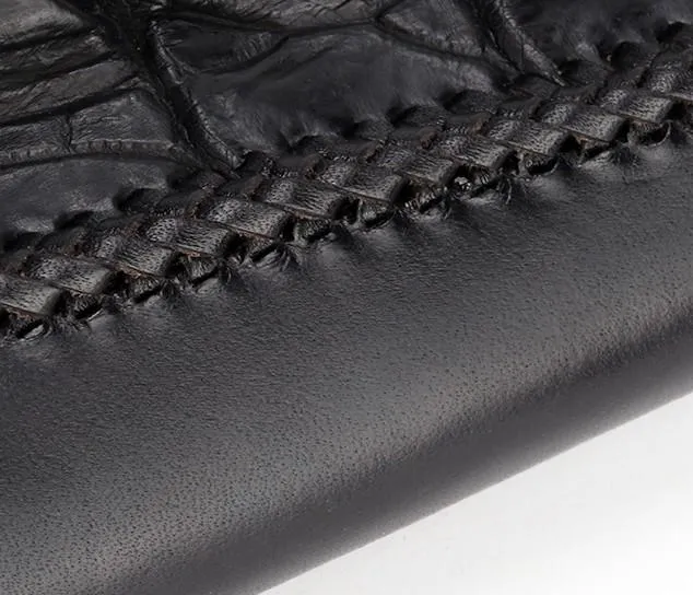 Handmade Leather Mens Biker Chain Wallets Cool Leather Biker Wallets Long Chain Wallet for Men