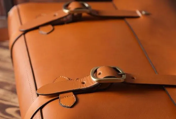 Handmade leather mens Briefcase business Briefcase Shoulder Bag Laptop Briefcase