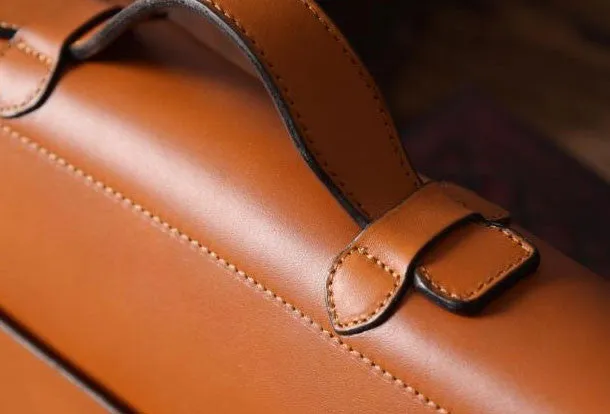 Handmade leather mens Briefcases messenger bags vintage Shoulder Briefcases laptops