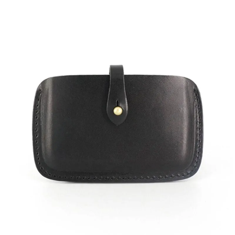 Handmade Leather Mens Card Wallet Front Pocket Wallets Small Wallets for Men