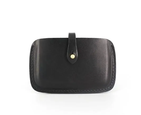 Handmade Leather Mens Card Wallet Front Pocket Wallets Small Wallets for Men