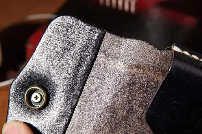 Handmade Leather Mens Card Wallet Holder Small Card Wallet for Men