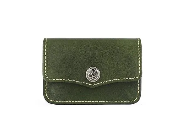 Handmade Leather Mens Change Wallet Card Wallet Front Pocket Wallets Small Wallets for Men