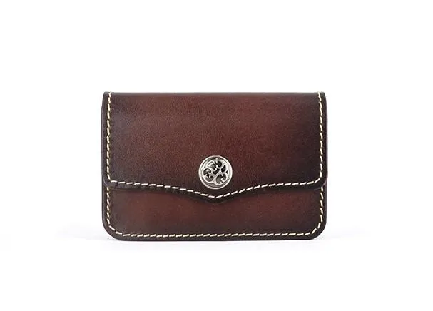 Handmade Leather Mens Change Wallet Card Wallet Front Pocket Wallets Small Wallets for Men