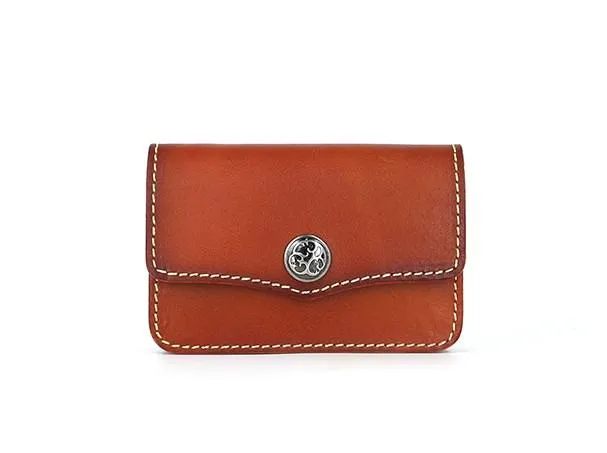 Handmade Leather Mens Change Wallet Card Wallet Front Pocket Wallets Small Wallets for Men