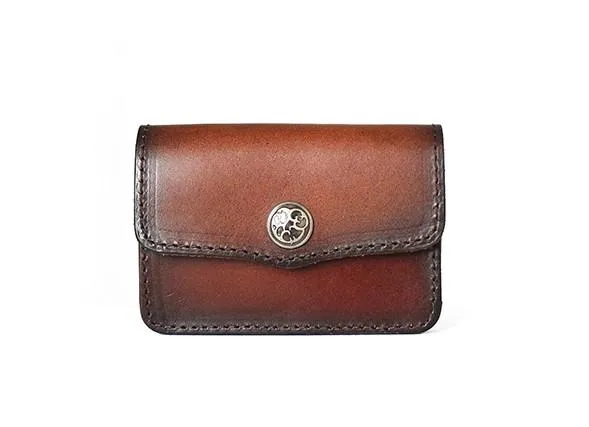 Handmade Leather Mens Change Wallet Card Wallet Front Pocket Wallets Small Wallets for Men