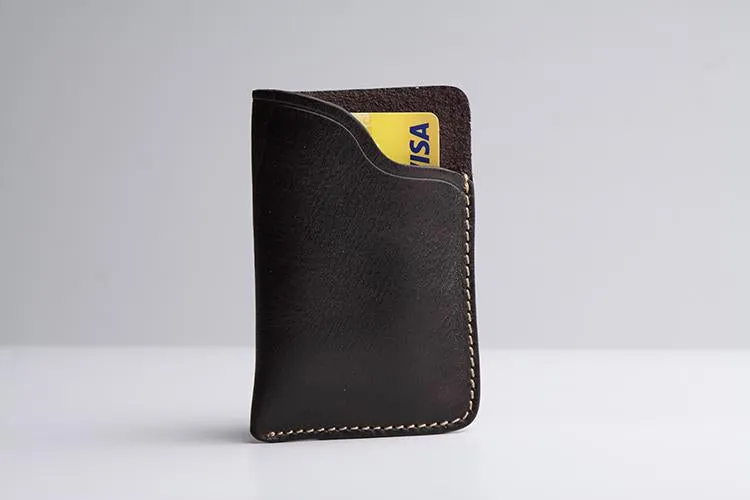 Handmade Leather Mens Cool billfold Wallet Card Holder Small Card Slim Wallets for Men