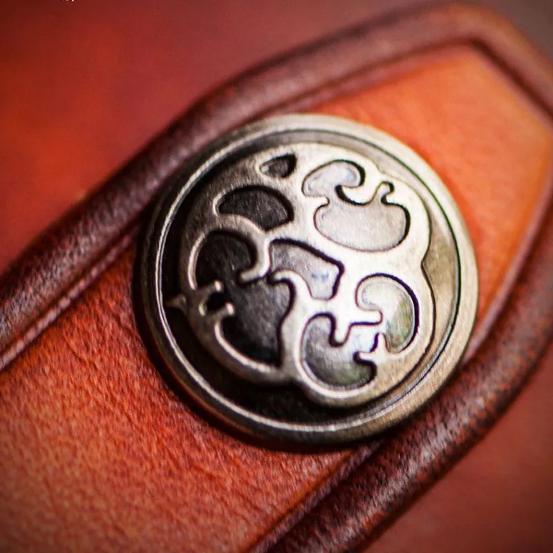 Handmade Leather Mens Cool Car Key Wallet Coin Wallet Pouch Car KeyChain for Men