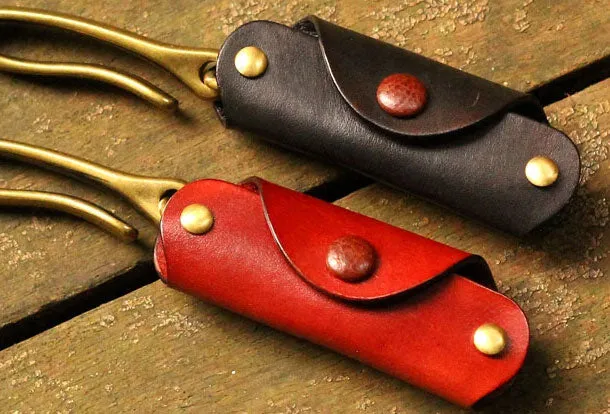 Handmade Leather Mens Cool Key Wallet Key Holder Car Key Case for Men