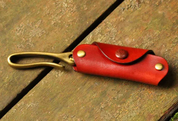 Handmade Leather Mens Cool Key Wallet Key Holder Car Key Case for Men