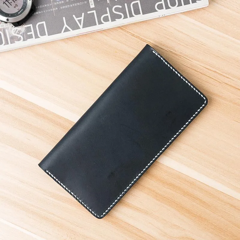 Handmade Leather Mens Long Wallet Cool Leather Wallet Long Wallets for Men