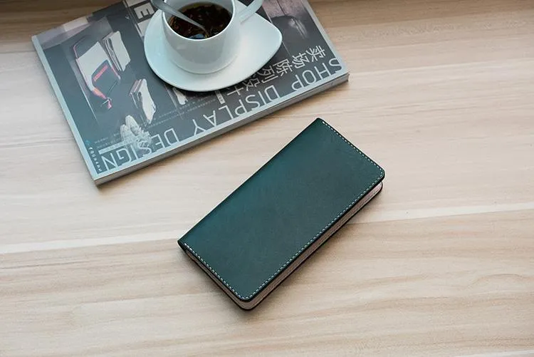 Handmade Leather Mens Long Wallet Cool Leather Wallet Long Wallets for Men