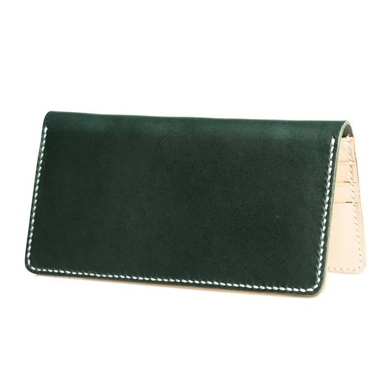 Handmade Leather Mens Long Wallet Cool Leather Wallet Long Wallets for Men